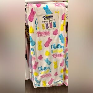Peeps easter plush blanket throw